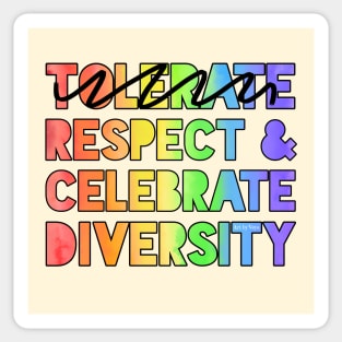 Celebrate diversity. Sticker
